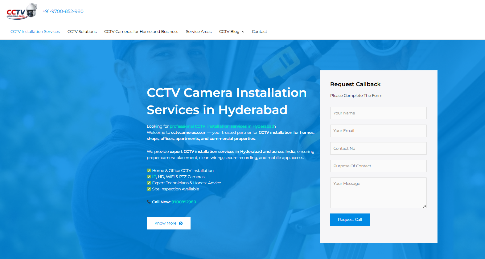 CCTV Camera Installation Website