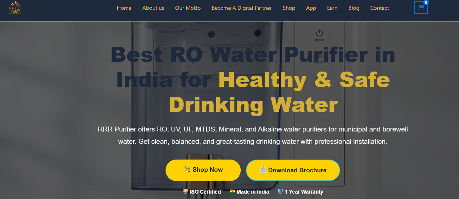 RRR Water Purifier Website